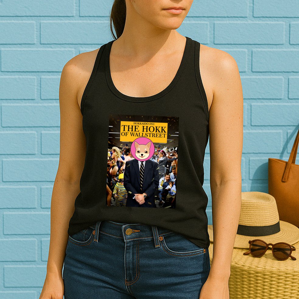 The Hokk of Wallstreet Hokkaido Inu Coin Crypto Currency Womens Tank Top
