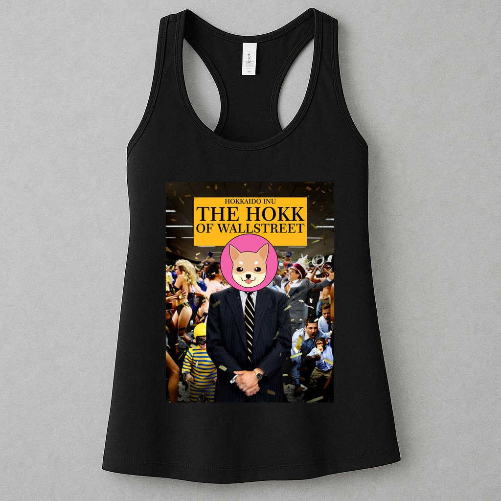 The Hokk of Wallstreet Hokkaido Inu Coin Crypto Currency Womens Tank Top