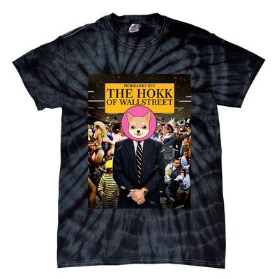 The Hokk of Wallstreet Hokkaido Inu Coin Crypto Currency Tie-Dye T-Shirt