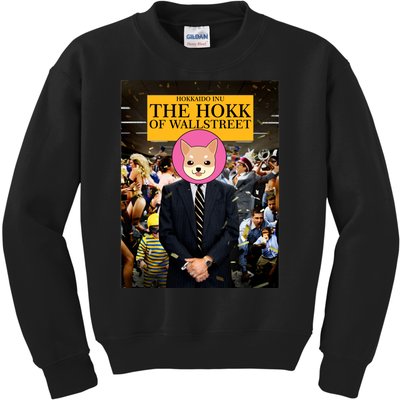 The Hokk of Wallstreet Hokkaido Inu Coin Crypto Currency Kids Sweatshirt