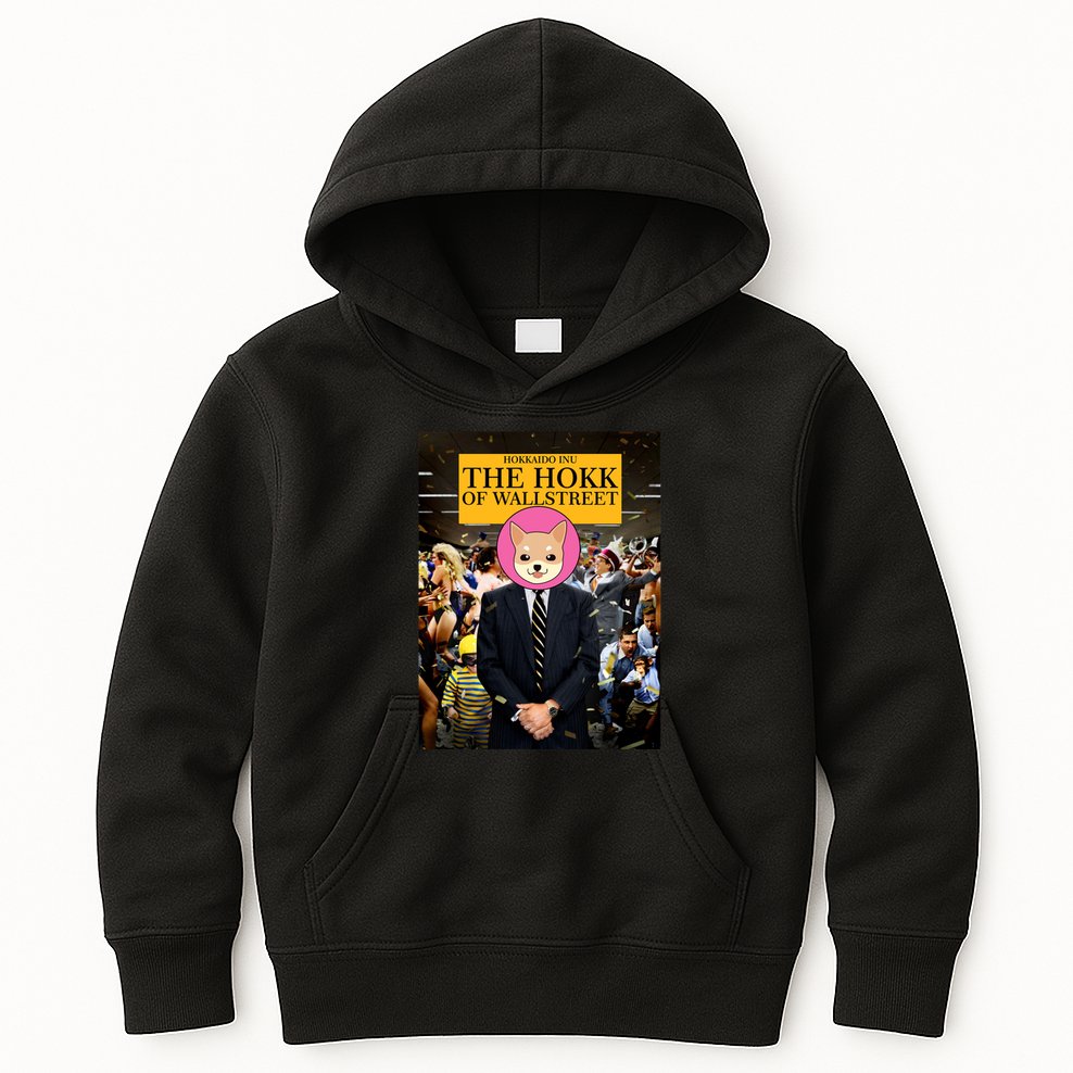 The Hokk of Wallstreet Hokkaido Inu Coin Crypto Currency Kids Hoodie