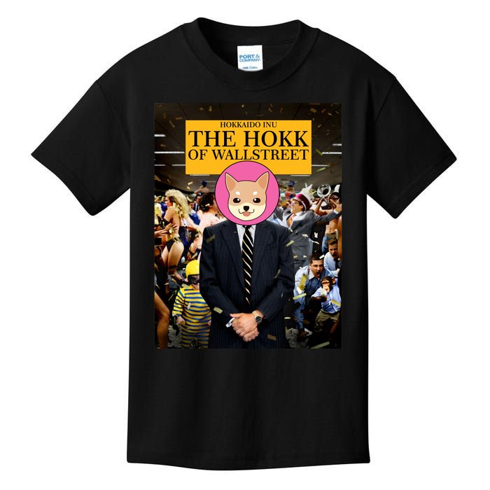 The Hokk of Wallstreet Hokkaido Inu Coin Crypto Currency Kids T-Shirt