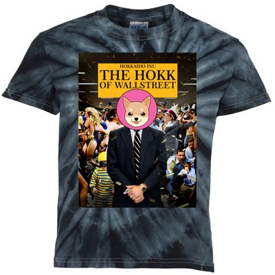 The Hokk of Wallstreet Hokkaido Inu Coin Crypto Currency Kids Tie-Dye T-Shirt