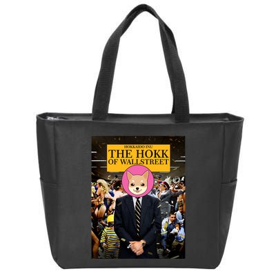 The Hokk of Wallstreet Hokkaido Inu Coin Crypto Currency Zip Tote Bag