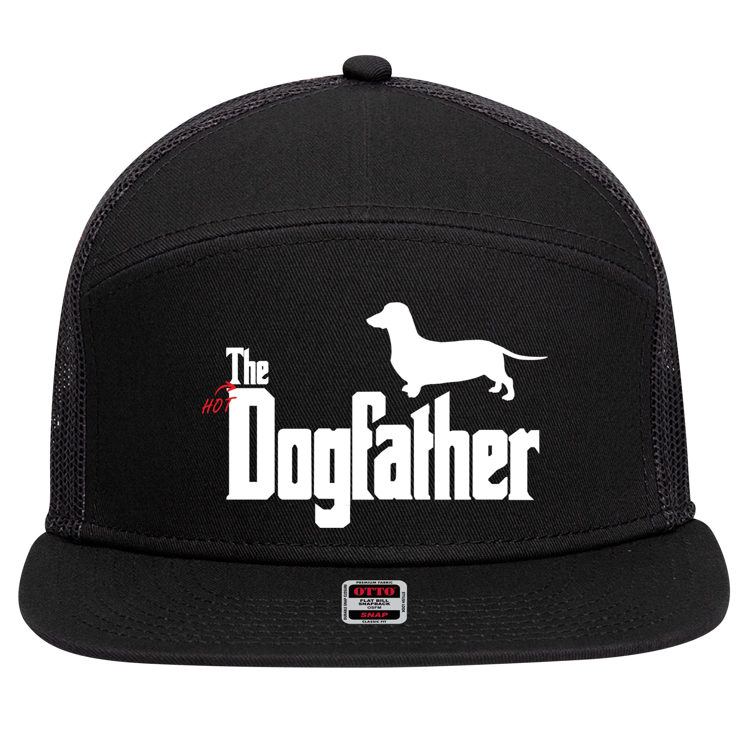 The Hot Dog DogFather 7 Panel Mesh Trucker Snapback Hat