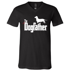 The Hot Dog DogFather V-Neck T-Shirt