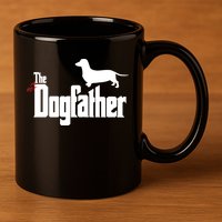 The Hot Dog DogFather 11oz C Handle Ceramic Mug