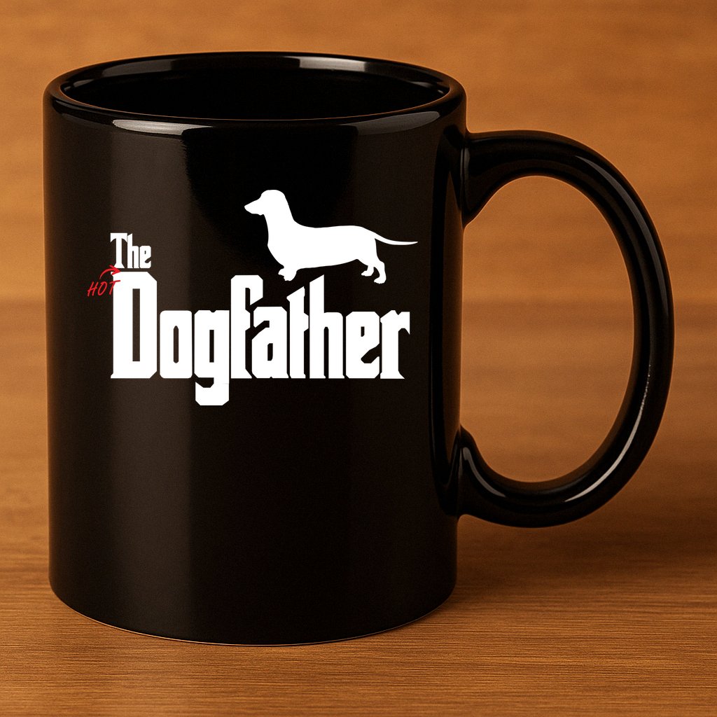 The Hot Dog DogFather 11oz C Handle Ceramic Mug