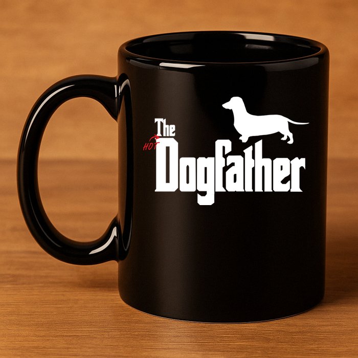 The Hot Dog DogFather 11oz C Handle Ceramic Mug