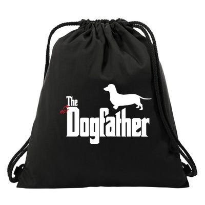 The Hot Dog DogFather Drawstring Bag