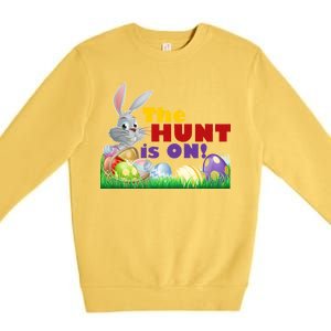 The Hunt is On! Easter Rabbit Egg Hunt Premium Crewneck Sweatshirt