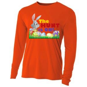 The Hunt is On! Easter Rabbit Egg Hunt Cooling Performance Long Sleeve Crew