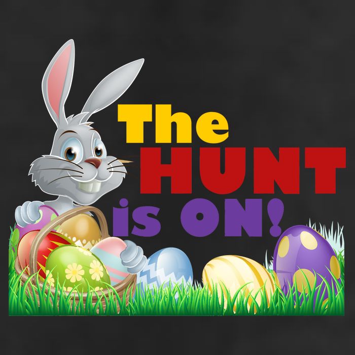 The Hunt is On! Easter Rabbit Egg Hunt Garment-Dyed Fleece Hoodie