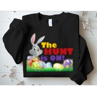 The Hunt is On! Easter Rabbit Egg Hunt Sweatshirt
