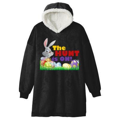 The Hunt is On! Easter Rabbit Egg Hunt Hooded Wearable Blanket