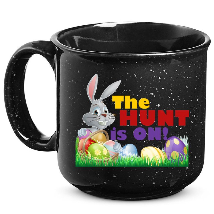 The Hunt is On! Easter Rabbit Egg Hunt 15oz Campfire Ceramic Mug