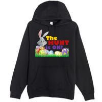 The Hunt is On! Easter Rabbit Egg Hunt Premium Pullover Hoodie
