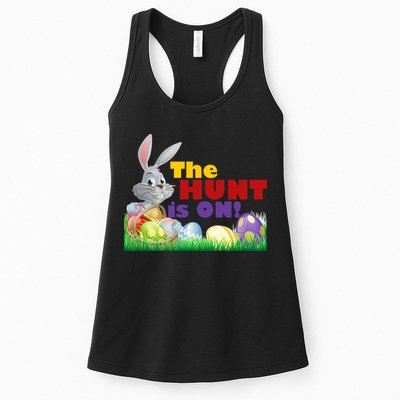 The Hunt is On! Easter Rabbit Egg Hunt Womens Tank Top