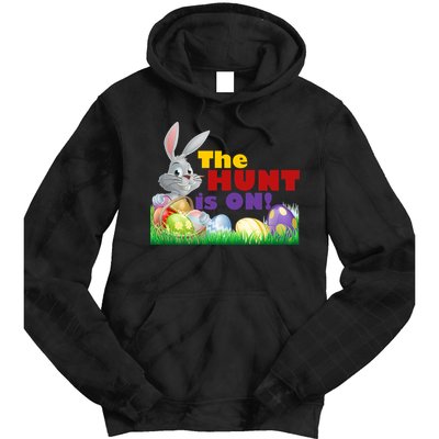 The Hunt is On! Easter Rabbit Egg Hunt Tie Dye Hoodie