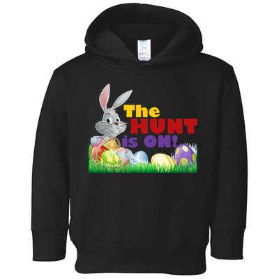 The Hunt is On! Easter Rabbit Egg Hunt Toddler Hoodie