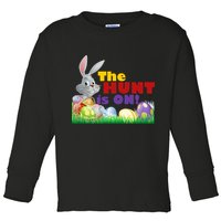 The Hunt is On! Easter Rabbit Egg Hunt Toddler Long Sleeve Shirt