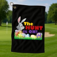 The Hunt is On! Easter Rabbit Egg Hunt Golf Towel