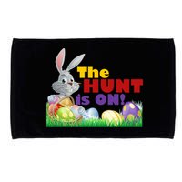 The Hunt is On! Easter Rabbit Egg Hunt Microfiber Hand Towel