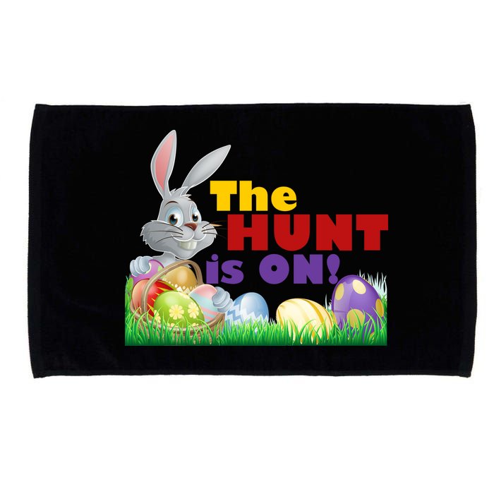 The Hunt is On! Easter Rabbit Egg Hunt Microfiber Hand Towel