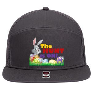 The Hunt is On! Easter Rabbit Egg Hunt 7 Panel Mesh Trucker Snapback Hat