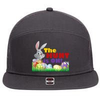 The Hunt is On! Easter Rabbit Egg Hunt 7 Panel Mesh Trucker Snapback Hat