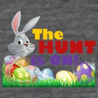 The Hunt is On! Easter Rabbit Egg Hunt 7 Panel Mesh Trucker Snapback Hat