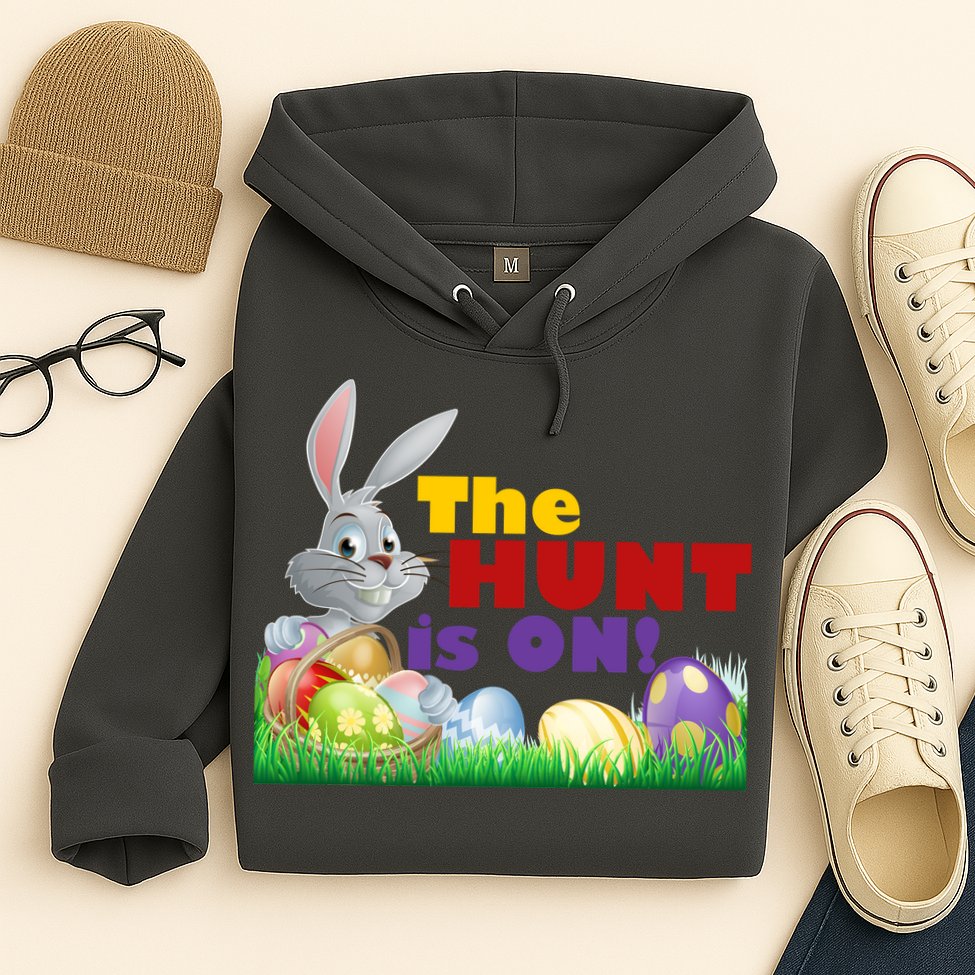 The Hunt is On! Easter Rabbit Egg Hunt Hoodie