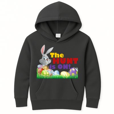 The Hunt is On! Easter Rabbit Egg Hunt Kids Hoodie