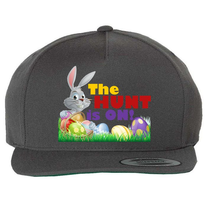 The Hunt is On! Easter Rabbit Egg Hunt Wool Snapback Cap