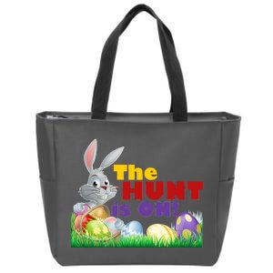 The Hunt is On! Easter Rabbit Egg Hunt Zip Tote Bag