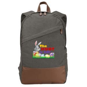 The Hunt is On! Easter Rabbit Egg Hunt Cotton Canvas Backpack