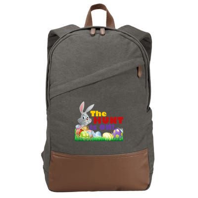 The Hunt is On! Easter Rabbit Egg Hunt Cotton Canvas Backpack