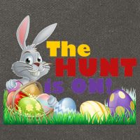 The Hunt is On! Easter Rabbit Egg Hunt Cotton Canvas Backpack