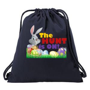 The Hunt is On! Easter Rabbit Egg Hunt Drawstring Bag