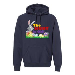 The Hunt is On! Easter Rabbit Egg Hunt Premium Hoodie