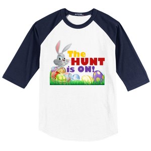 The Hunt is On! Easter Rabbit Egg Hunt Baseball Sleeve Shirt