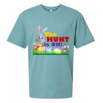 The Hunt is On! Easter Rabbit Egg Hunt Sueded Cloud Jersey T-Shirt