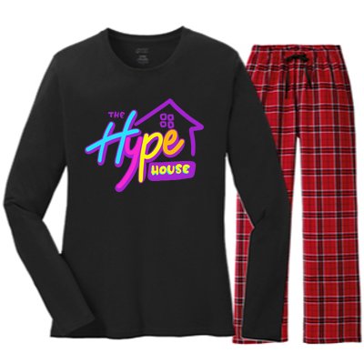 The Hype House Women's Long Sleeve Flannel Pajama Set 