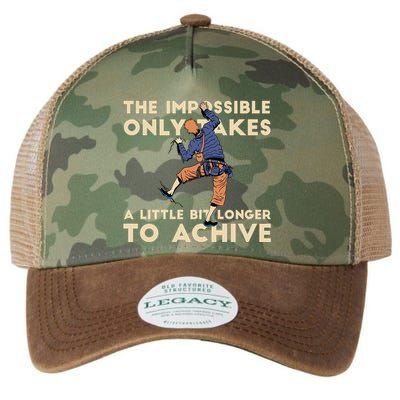 The Impossible Only Takes A Little Bit Longer To Achive Legacy Tie Dye Trucker Hat
