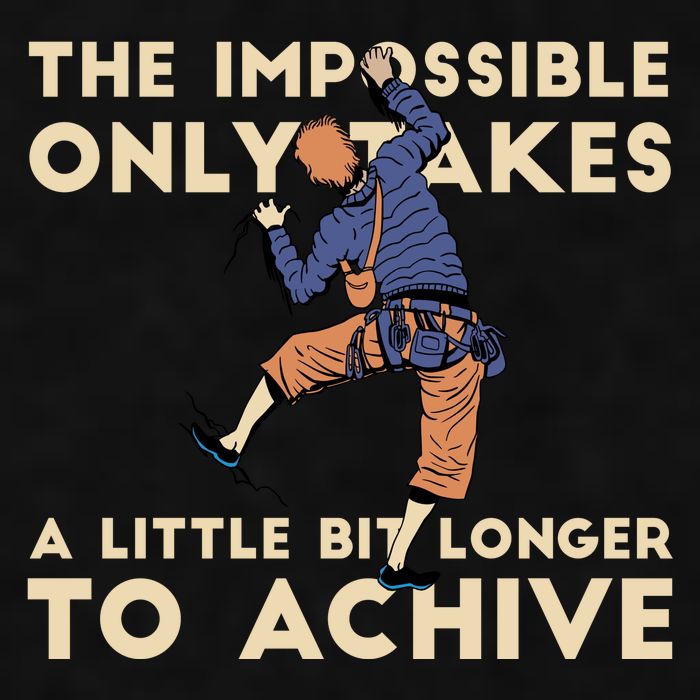 The Impossible Only Takes A Little Bit Longer To Achive Ladies PosiCharge Tri-Blend Wicking Tank