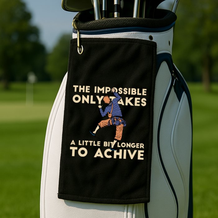 The Impossible Only Takes A Little Bit Longer To Achive Golf Towel