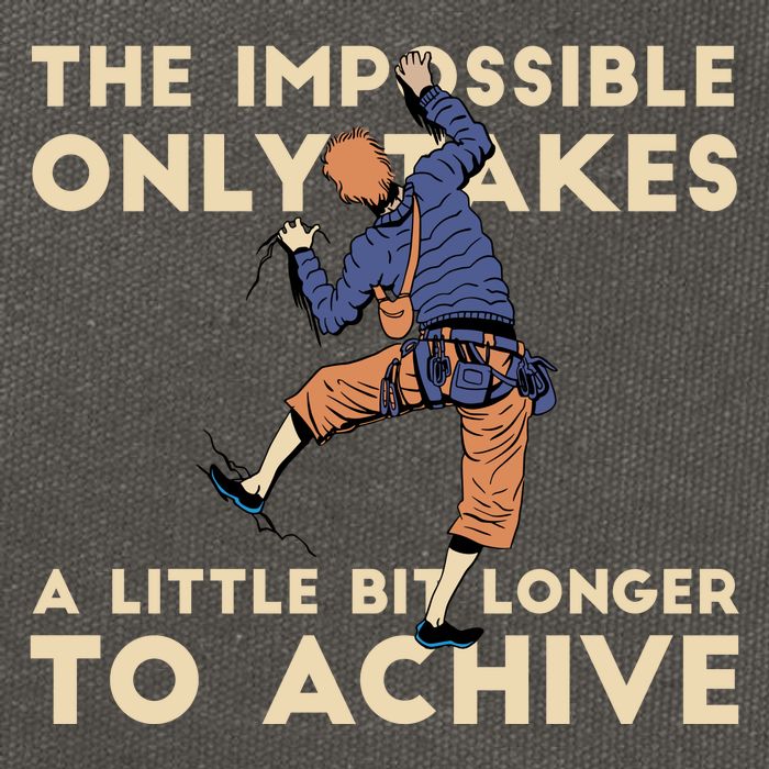 The Impossible Only Takes A Little Bit Longer To Achive Cotton Canvas Backpack