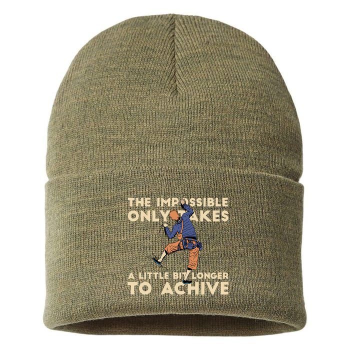 The Impossible Only Takes A Little Bit Longer To Achive Sustainable Knit Beanie