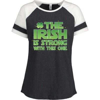 The Irish Is Strong With This One Enza Ladies Jersey Colorblock Tee