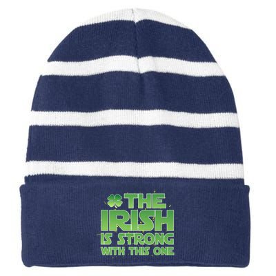 The Irish Is Strong With This One Striped Beanie with Solid Band